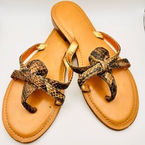BCBGeneration Snake Flip Flops